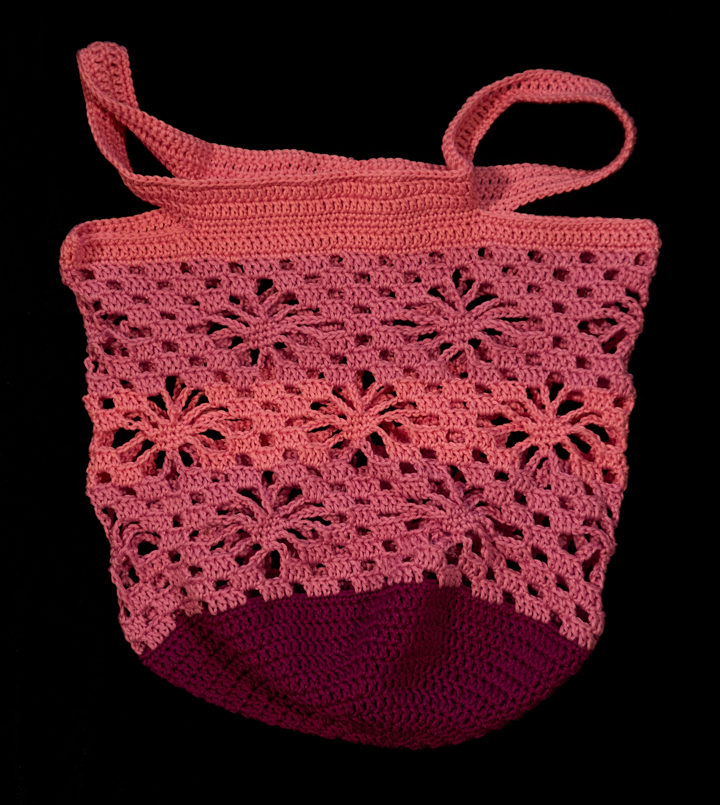 Hand-crocheted market bags