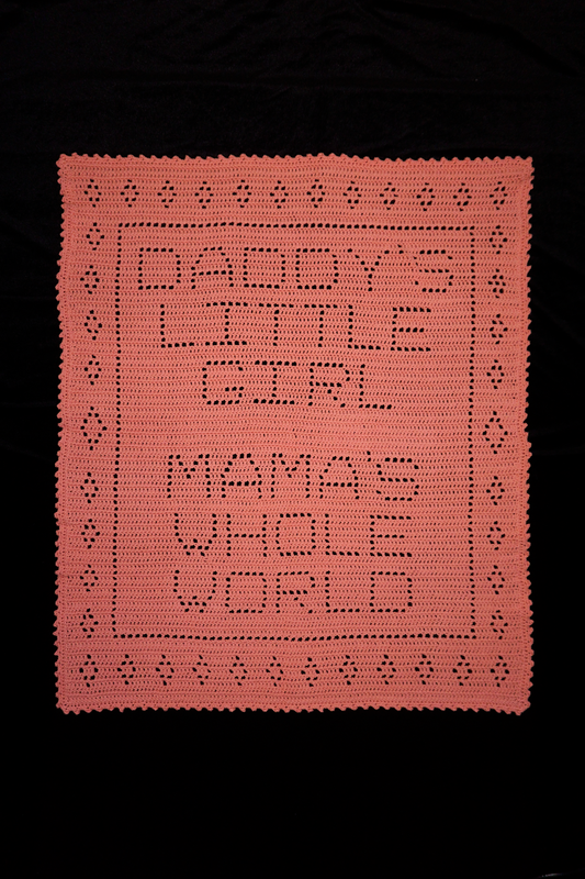"Daddy's little girl" cotton baby blanket