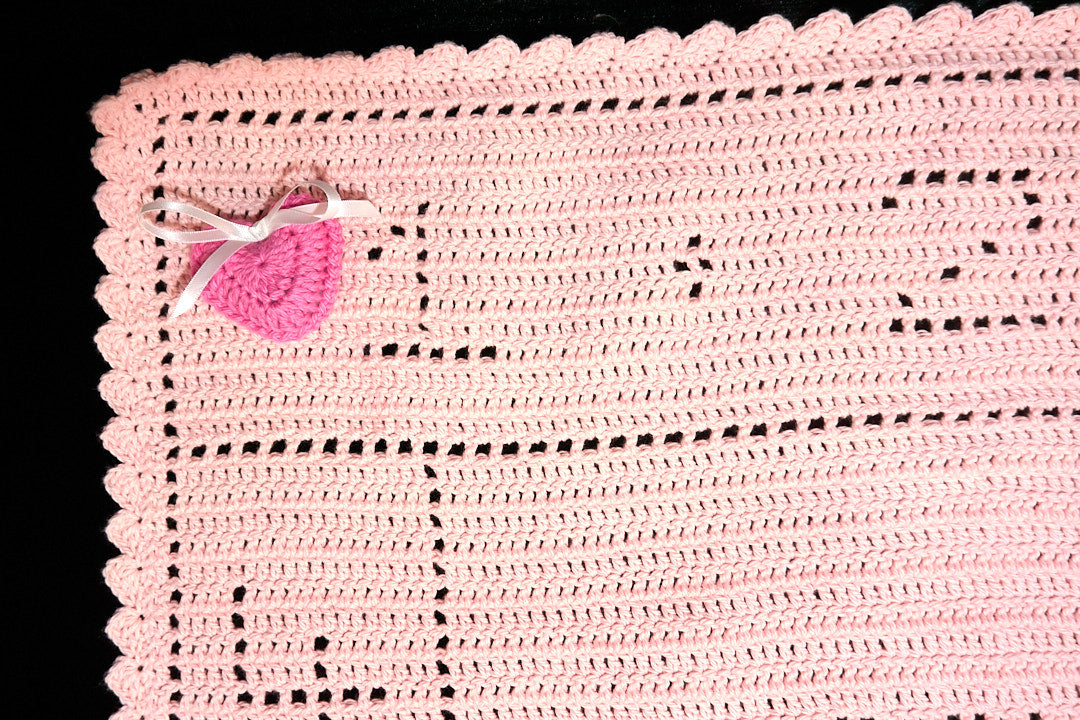 My First Year baby blanket with counting heart