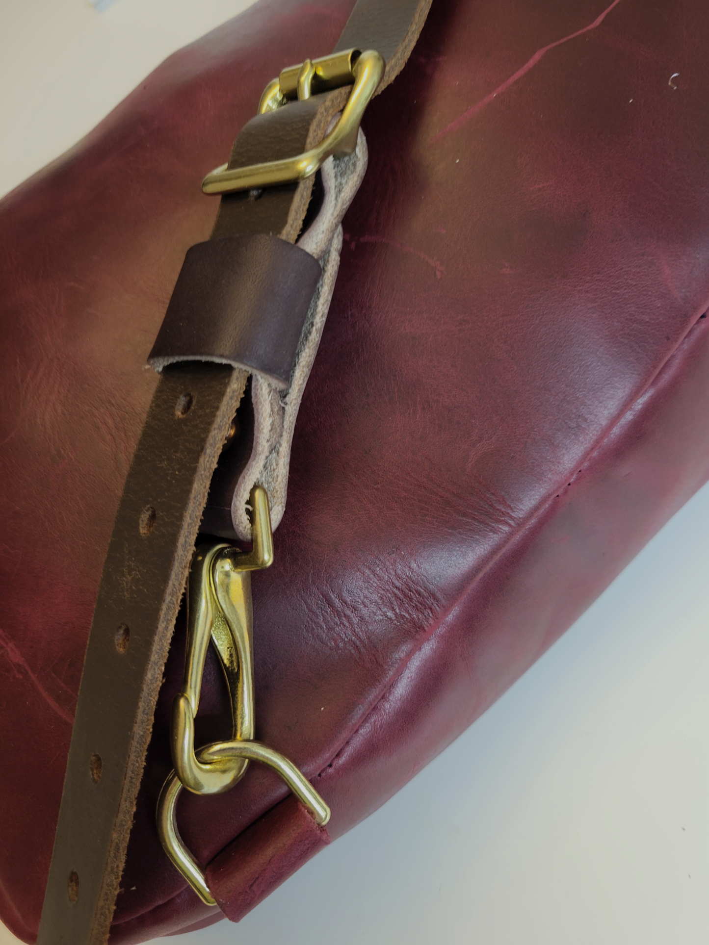 Red Leather Crossbody Bag